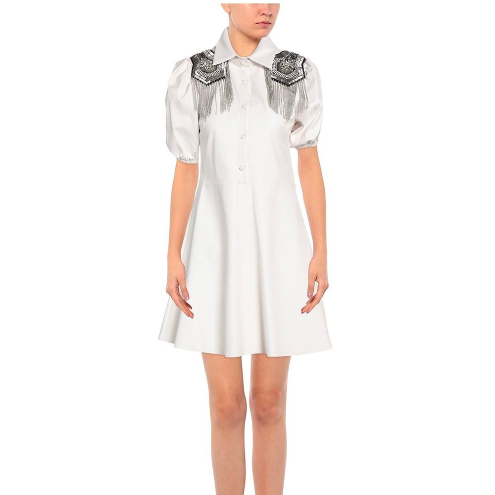 NWOT: Odi Et Amo PU Leather mini Dress, Size 4